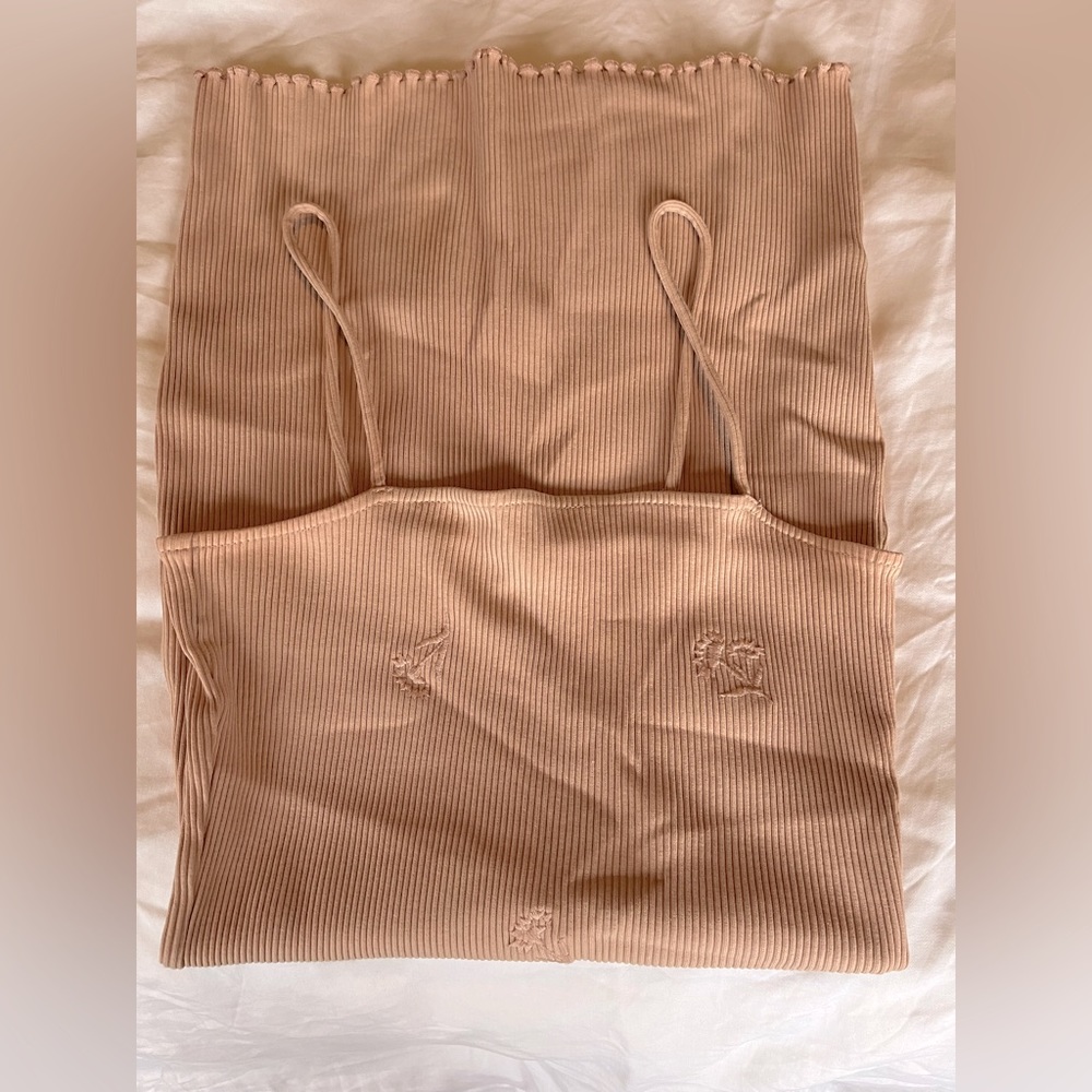 Topshop mini dress in pale pink almost “nude” color. Size 4. Gently worn :)